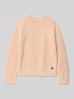 Sweter z dzianiny z prążkowanymi wykończeniami Guess