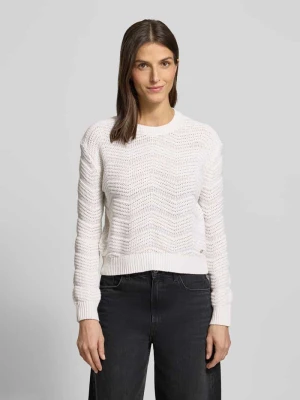 Sweter z dzianiny z prążkowanymi wykończeniami Guess