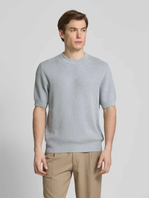 Sweter z dzianiny z prążkowanymi wykończeniami JAKE*S STUDIO MEN