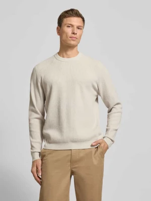 Sweter z dzianiny z prążkowanymi wykończeniami JAKE*S STUDIO MEN