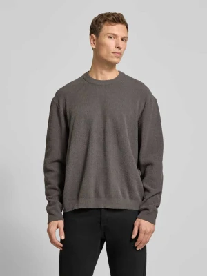 Sweter z dzianiny z prążkowanymi wykończeniami JAKE*S STUDIO MEN