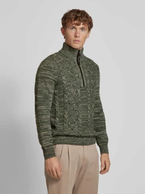 Sweter z dzianiny z prążkowanymi wykończeniami Lerros