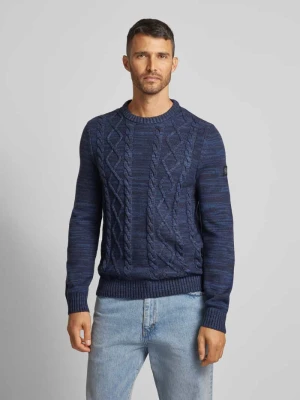 Sweter z dzianiny z prążkowanymi wykończeniami Lerros