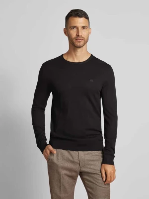 Sweter z dzianiny z prążkowanymi wykończeniami lindbergh