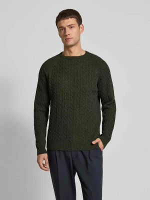 Sweter z dzianiny z prążkowanymi wykończeniami lindbergh