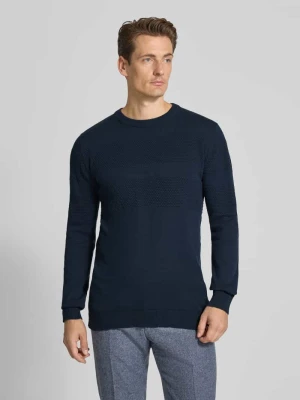 Sweter z dzianiny z prążkowanymi wykończeniami lindbergh