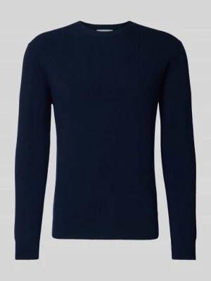 Sweter z dzianiny z prążkowanymi wykończeniami Manuel Ritz