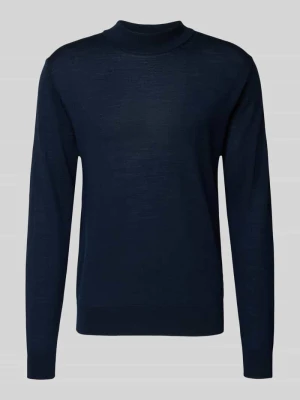 Sweter z dzianiny z prążkowanymi wykończeniami Manuel Ritz