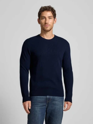 Sweter z dzianiny z prążkowanymi wykończeniami Manuel Ritz