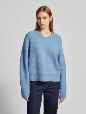 Sweter z dzianiny z prążkowanymi wykończeniami Marc O'Polo DENIM