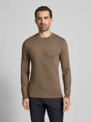 Sweter z dzianiny z prążkowanymi wykończeniami MCNEAL