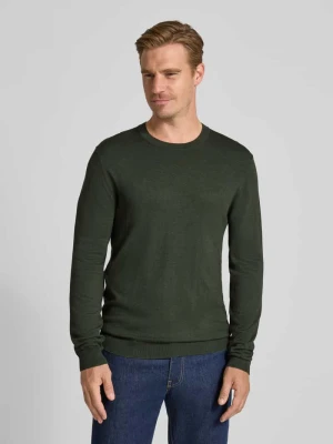 Sweter z dzianiny z prążkowanymi wykończeniami MCNEAL