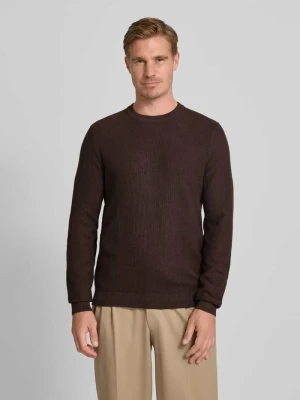 Sweter z dzianiny z prążkowanymi wykończeniami MCNEAL