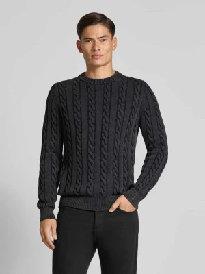 Sweter z dzianiny z prążkowanymi wykończeniami MCNEAL