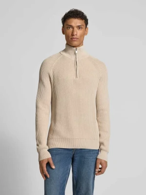 Bluza o kroju regular fit z kołnierzem i prążkowanymi wykończeniami MCNEAL