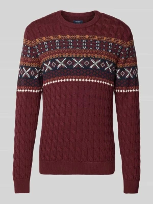 Sweter z dzianiny z prążkowanymi wykończeniami MCNEAL