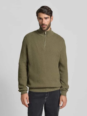 Sweter z dzianiny z prążkowanymi wykończeniami MCNEAL