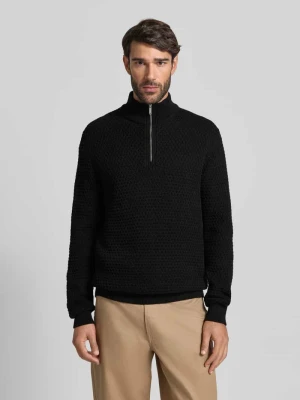 Bluza o kroju regular fit z kołnierzem i prążkowanymi wykończeniami MCNEAL