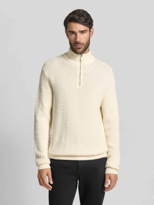 Bluza o kroju regular fit z kołnierzem i prążkowanymi wykończeniami MCNEAL