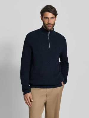 Bluza o kroju regular fit z kołnierzem i prążkowanymi wykończeniami MCNEAL