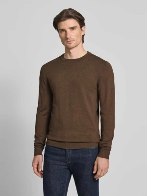 Sweter z dzianiny z prążkowanymi wykończeniami MCNEAL