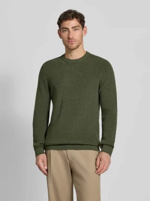Sweter z dzianiny z prążkowanymi wykończeniami MCNEAL