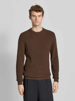 Sweter z dzianiny z prążkowanymi wykończeniami MCNEAL