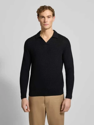 Sweter z dzianiny z prążkowanymi wykończeniami MCNEAL