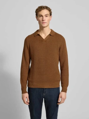 Sweter z dzianiny z prążkowanymi wykończeniami MCNEAL