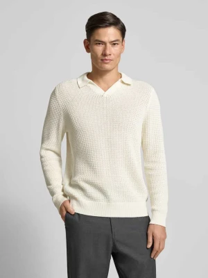 Sweter z dzianiny z prążkowanymi wykończeniami MCNEAL