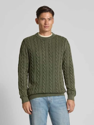 Sweter z dzianiny z prążkowanymi wykończeniami MCNEAL