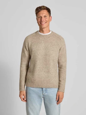 Sweter z dzianiny z prążkowanymi wykończeniami model ‘Adryan’ Tiger Of Sweden