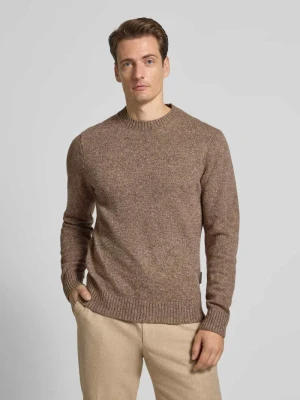 Sweter z dzianiny o kroju regular fit z mieszanki wełny model „ANTE” casual friday