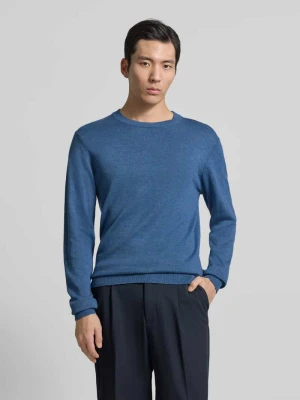 Sweter z dzianiny z prążkowanymi wykończeniami model ‘BELLS’ casual friday