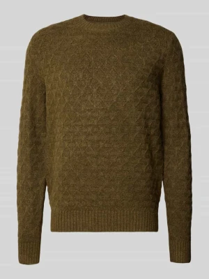 Sweter z dzianiny z prążkowanymi wykończeniami model ‘BLASIMON’ Jack & Jones Premium