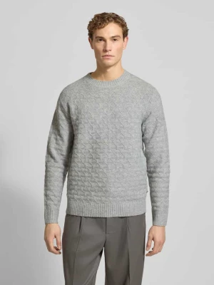 Sweter z dzianiny o kroju regular fit z dodatkiem wełny model ‘BLASIMON’ Jack & Jones Premium