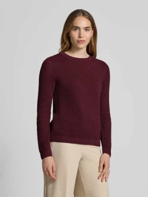Sweter z dzianiny z prążkowanymi wykończeniami model ‘dalo’ Vila