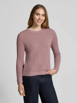 Sweter z dzianiny z prążkowanymi wykończeniami model ‘dalo’ Vila