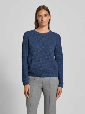 Sweter z dzianiny z prążkowanymi wykończeniami model ‘dalo’ Vila
