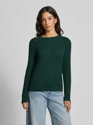 Sweter z dzianiny z prążkowanymi wykończeniami model ‘dalo’ Vila