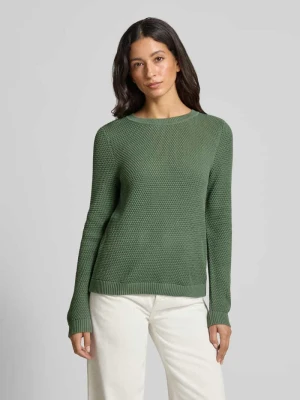 Sweter z dzianiny z prążkowanymi wykończeniami model ‘dalo’ Vila