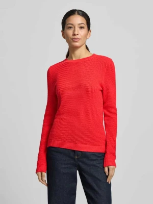 Sweter z dzianiny z prążkowanymi wykończeniami model ‘dalo’ Vila