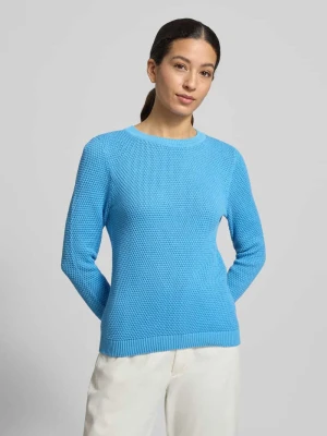 Sweter z dzianiny z prążkowanymi wykończeniami model „dalo” Vila