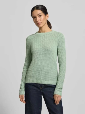 Sweter z dzianiny z prążkowanymi wykończeniami model „dalo” Vila