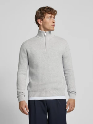 Sweter z dzianiny z prążkowanymi wykończeniami model ‘DANE’ Selected Homme