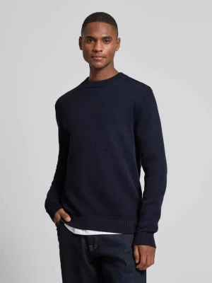 Sweter z dzianiny z prążkowanymi wykończeniami model ‘DANE’ Selected Homme