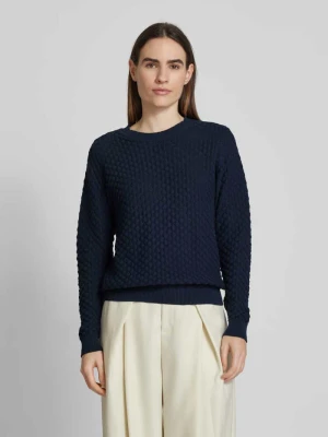 Sweter z dzianiny z prążkowanymi wykończeniami model ‘Dodo’ FREE/QUENT