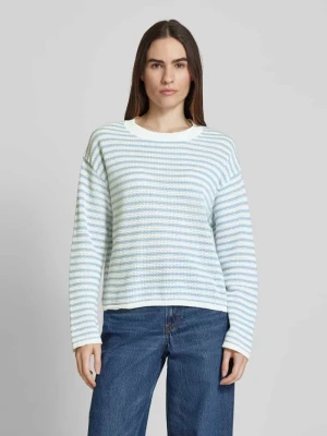 Sweter z dzianiny z prążkowanymi wykończeniami model ‘Domo’ FREE/QUENT