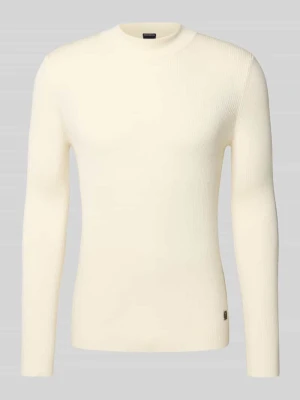Sweter z dzianiny z prążkowanymi wykończeniami model ‘Donteo’ JOOP! Collection