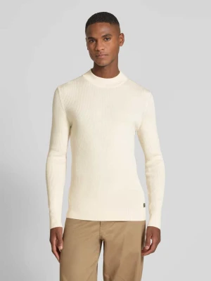 Sweter z dzianiny z prążkowanymi wykończeniami model ‘Donteo’ JOOP! Collection